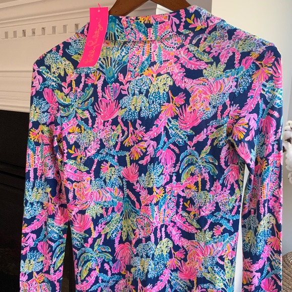 Lilly Pulitzer PJ Knit LS Button Up Top Oyster Bay Navy Seen and Herd Knit NWT - Picture 7 of 16